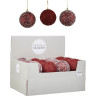 Набор HOUSE OF SEASONS, 24 шт. пенопластовых шаров, диам. 8см, красный, 3 вида 83837